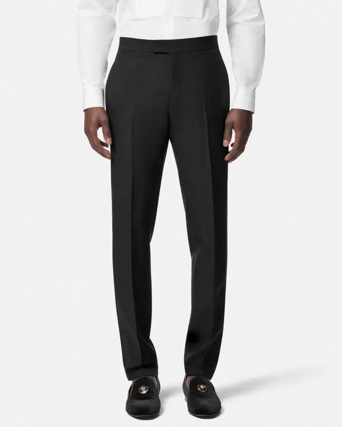Versace Blazers and Suits MohairBlend Formal Pants Black 8211 Men Versace Blazers and Suits MohairBlend Formal Pants Black 8211 Men