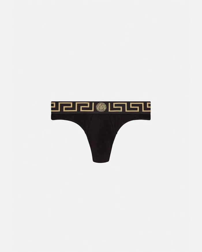Versace Briefs Greca Border Thong Black 8211 Men