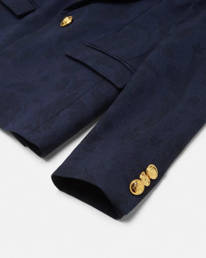Versace Clothing Barocco Jacquard Kids Blazer Blue 8211 Children Versace Clothing Barocco Jacquard Kids Blazer Blue 8211 Children