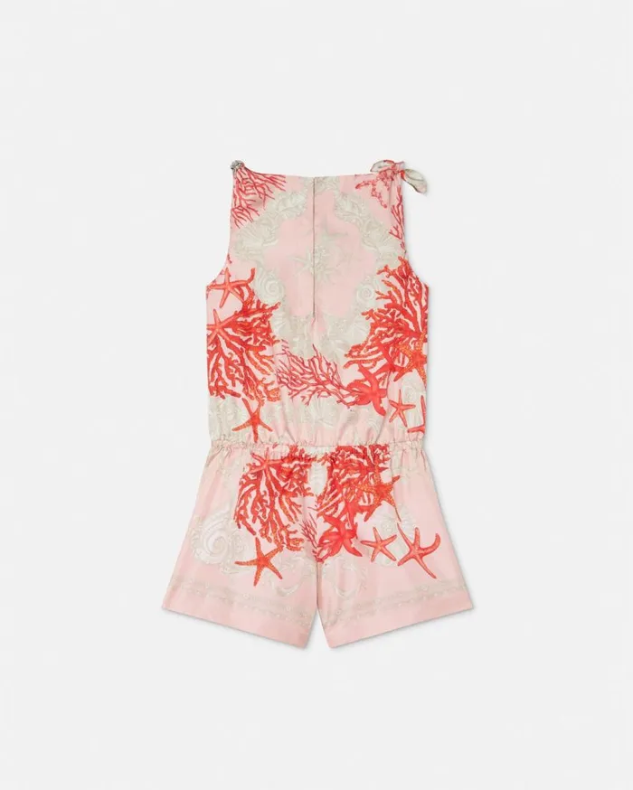 Versace Clothing Barocco Sea Kids Playsuit Coral 8211 Children Versace Clothing Barocco Sea Kids Playsuit Coral 8211 Children
