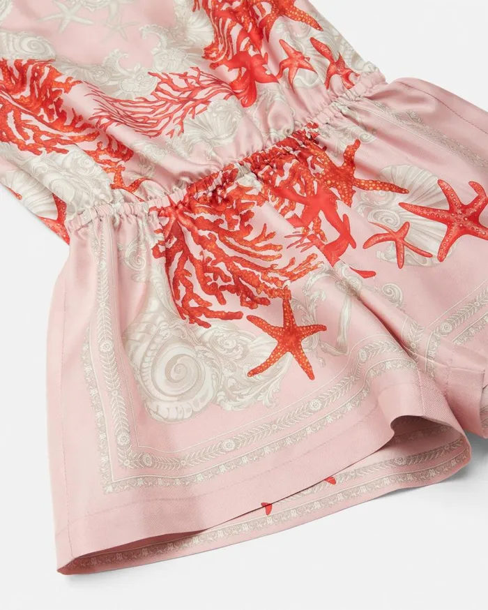 Versace Clothing Barocco Sea Kids Playsuit Coral 8211 Children Versace Clothing Barocco Sea Kids Playsuit Coral 8211 Children