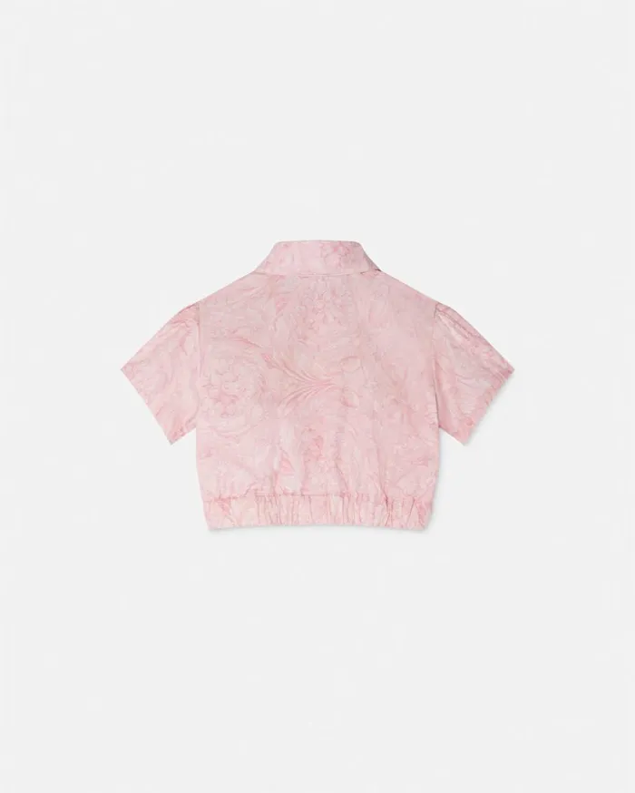 Versace Clothing Embroidered Barocco Baby Shirt Light Pink 8211 Children Versace Clothing Embroidered Barocco Baby Shirt Light Pink 8211 Children