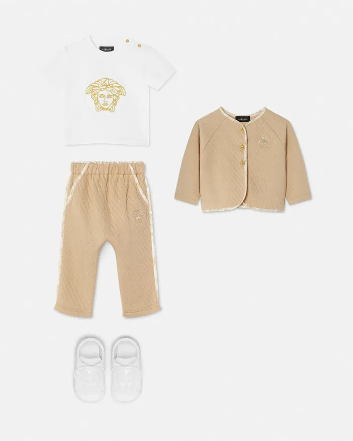 Versace Clothing Embroidered Medusa Baby TShirt Whiteprint 8211 Children Versace Clothing Embroidered Medusa Baby TShirt Whiteprint 8211 Children