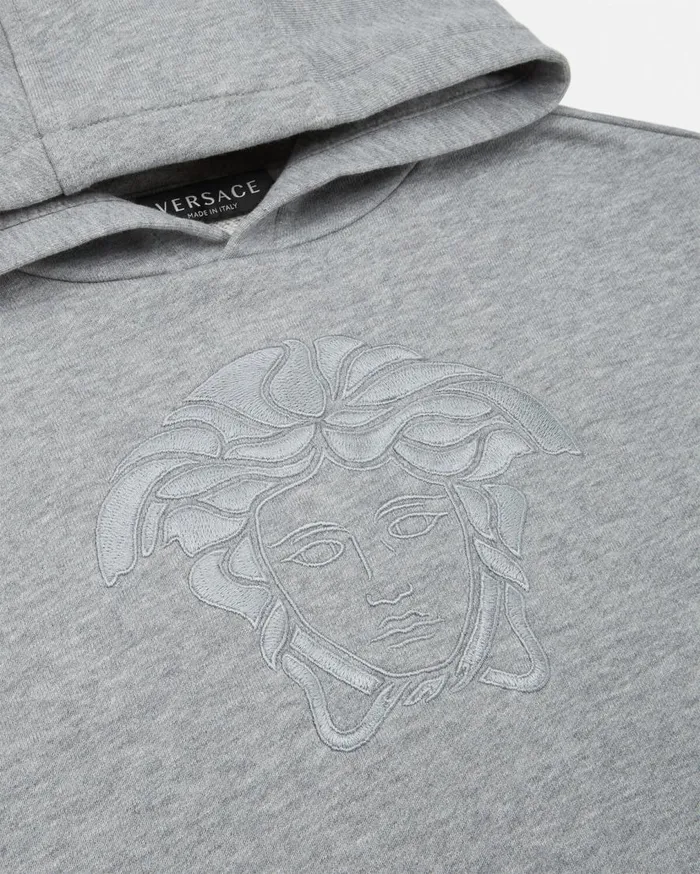 Versace Clothing Medusa Embroidery Kids Hoodie Gray 8211 Children Versace Clothing Medusa Embroidery Kids Hoodie Gray 8211 Children