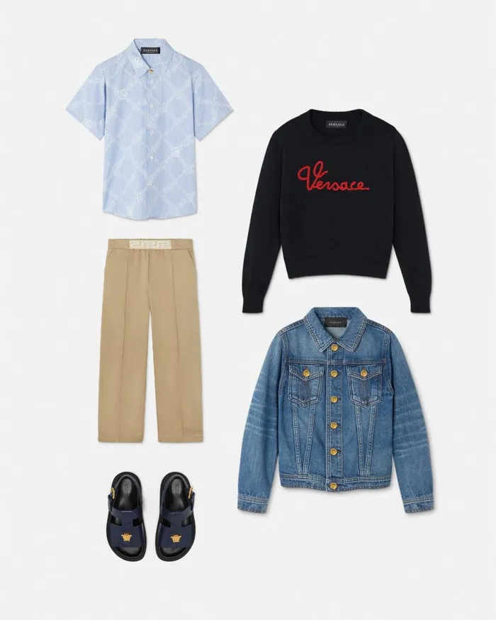 Versace Clothing Versace Nautical Logo Kids Sweater Blue 8211 Children Versace Clothing Versace Nautical Logo Kids Sweater Blue 8211 Children