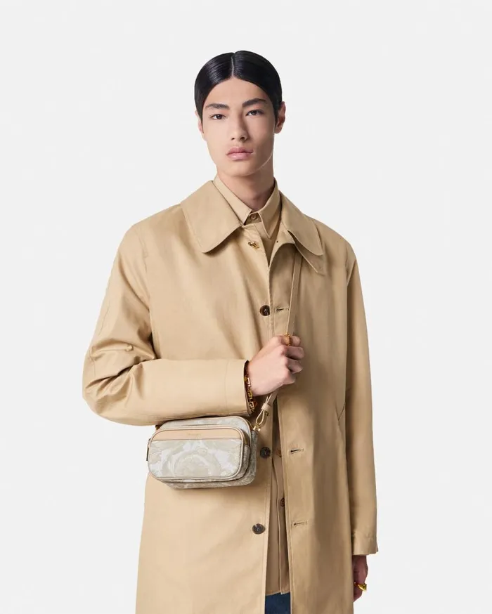 Versace Crossbody and Messengers Barocco Messenger Bag Beigeprint 8211 Men Versace Crossbody and Messengers Barocco Messenger Bag Beigeprint 8211 Men