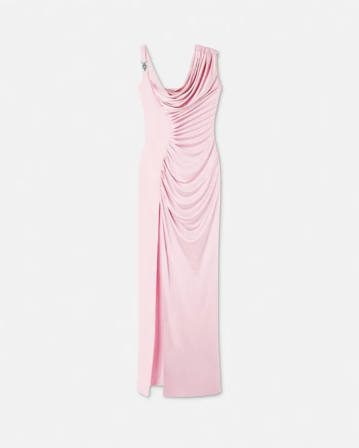 Versace Dresses Medusa 03995 Draped Gown Light Pink 8211 Women