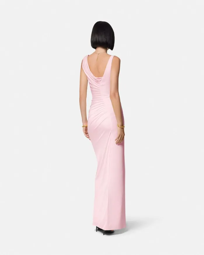 Versace Dresses Medusa 03995 Draped Gown Light Pink 8211 Women Versace Dresses Medusa 03995 Draped Gown Light Pink 8211 Women
