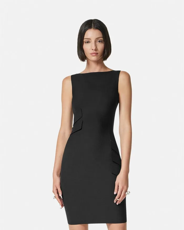 Versace Dresses WoolBlend Mini Dress Black 8211 Women Versace Dresses WoolBlend Mini Dress Black 8211 Women