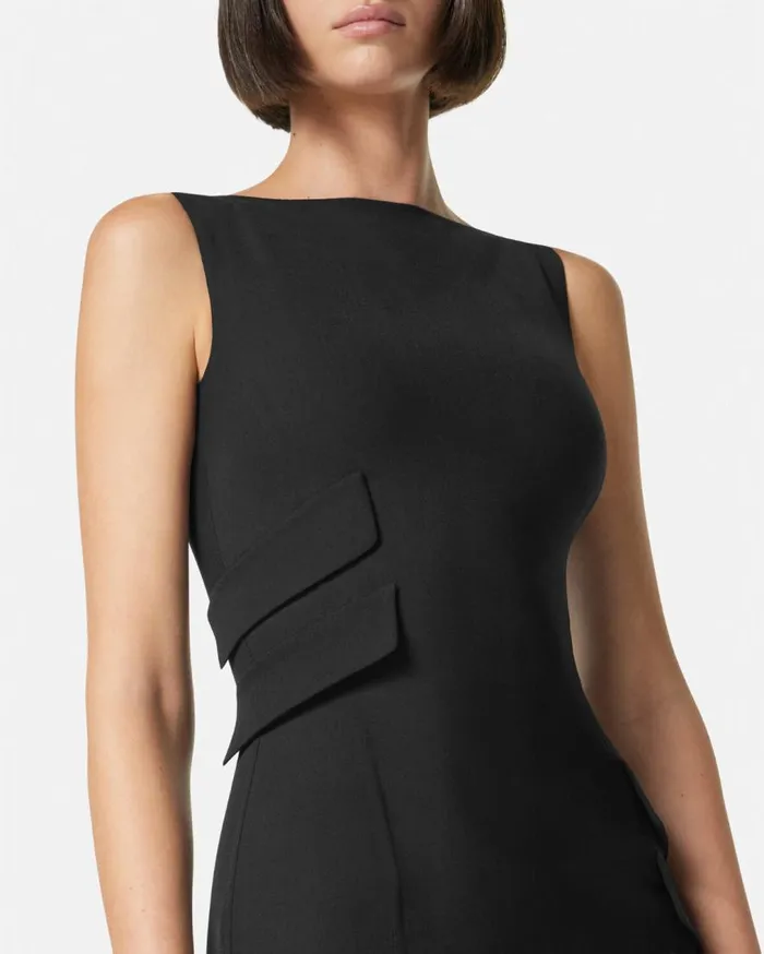 Versace Dresses WoolBlend Mini Dress Black 8211 Women Versace Dresses WoolBlend Mini Dress Black 8211 Women