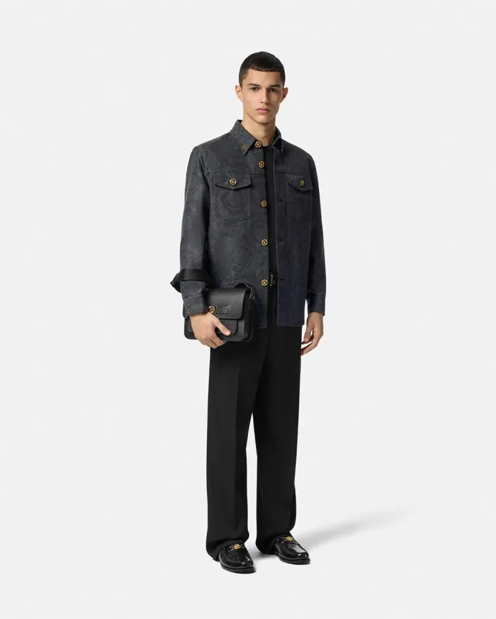 Versace Jackets and Coats Barocco Jacquard Overshirt Gray 8211 Men Versace Jackets and Coats Barocco Jacquard Overshirt Gray 8211 Men