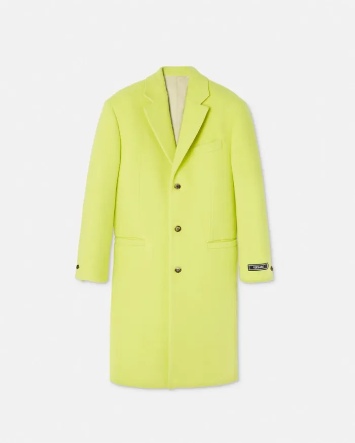 Versace Jackets and Coats SingleBreasted Long Coat Yellow 8211 Men