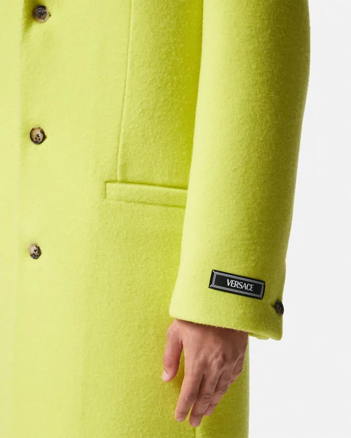Versace Jackets and Coats SingleBreasted Long Coat Yellow 8211 Men Versace Jackets and Coats SingleBreasted Long Coat Yellow 8211 Men