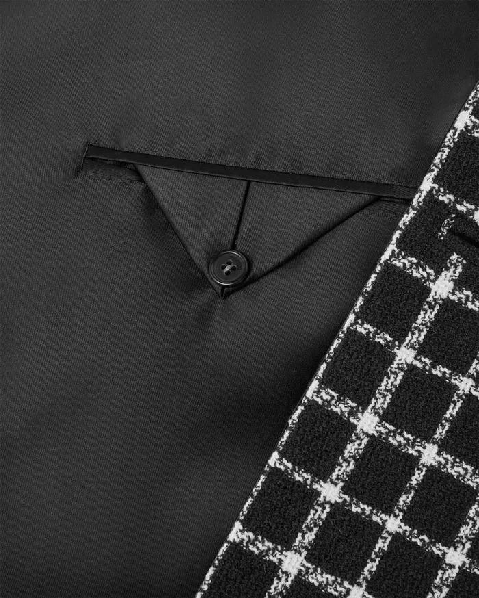 Versace Jackets and Coats SingleBreasted Tweed Overcoat Black 8211 Men Versace Jackets and Coats SingleBreasted Tweed Overcoat Black 8211 Men