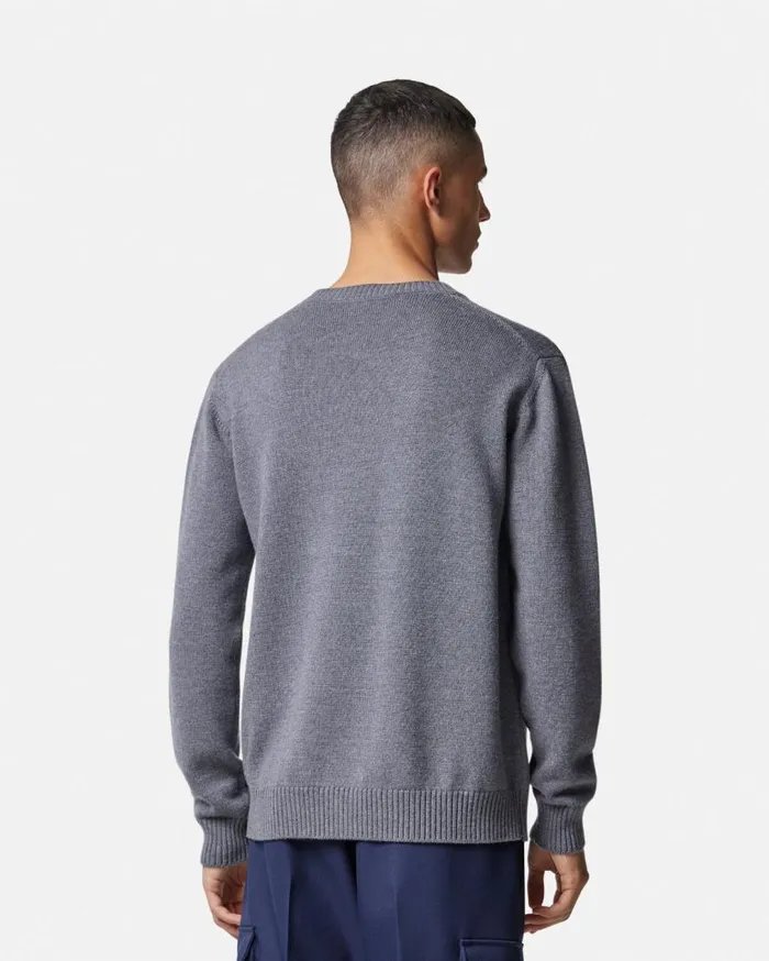 Versace Knitwear Versace Milano Stamp Sweater Gray 8211 Men Versace Knitwear Versace Milano Stamp Sweater Gray 8211 Men