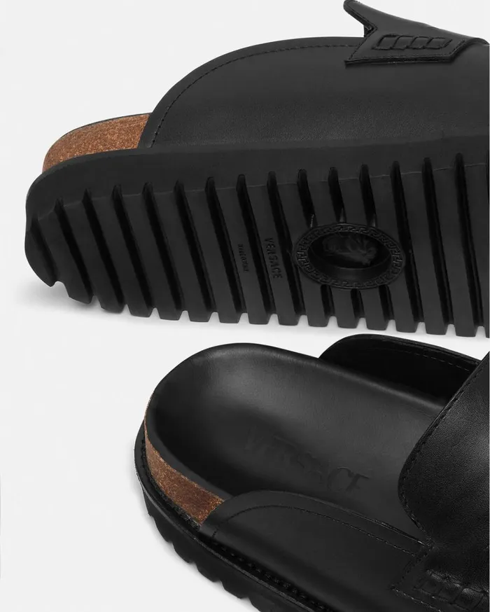 Versace Loafers and Slippers Medusa Mules Blackgold 8211 Men Versace Loafers and Slippers Medusa Mules Blackgold 8211 Men