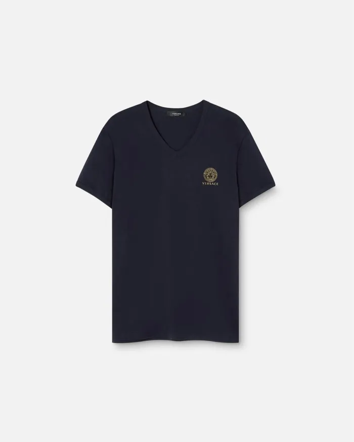 Versace Loungewear and Pajamas Medusa Undershirt Blue 8211 Men