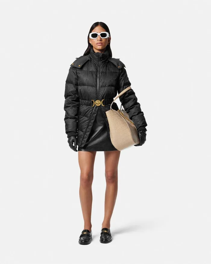 Versace Outerwear and Coats Barocco Jacquard Puffer Jacket Black 8211 Women Versace Outerwear and Coats Barocco Jacquard Puffer Jacket Black 8211 Women