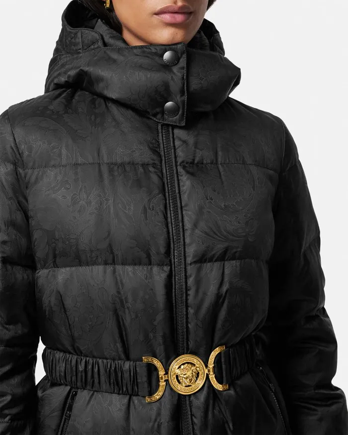 Versace Outerwear and Coats Barocco Jacquard Puffer Jacket Black 8211 Women Versace Outerwear and Coats Barocco Jacquard Puffer Jacket Black 8211 Women