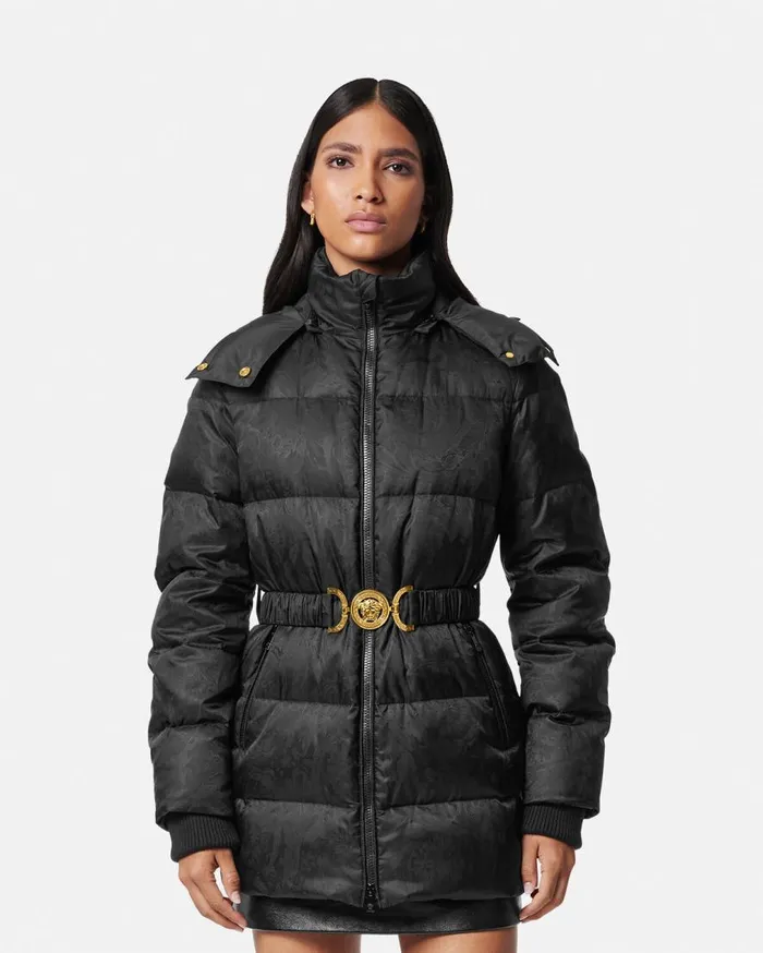 Versace Outerwear and Coats Barocco Jacquard Puffer Jacket Black 8211 Women Versace Outerwear and Coats Barocco Jacquard Puffer Jacket Black 8211 Women