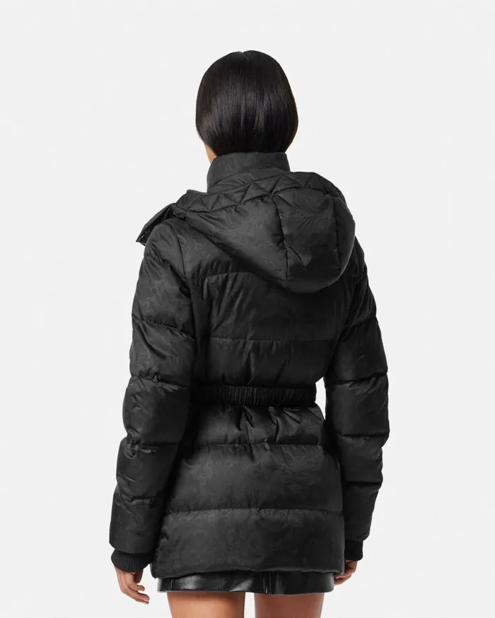Versace Outerwear and Coats Barocco Jacquard Puffer Jacket Black 8211 Women Versace Outerwear and Coats Barocco Jacquard Puffer Jacket Black 8211 Women
