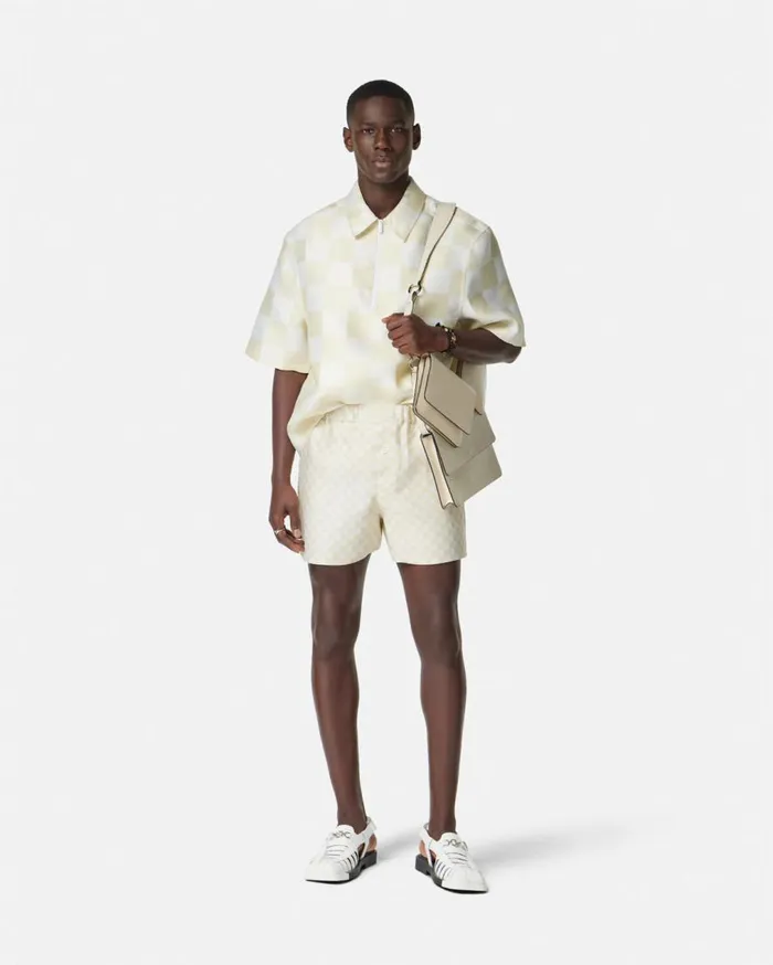 Versace Pants and Shorts Contrasto Duchesse Shorts Beige 8211 Men Versace Pants and Shorts Contrasto Duchesse Shorts Beige 8211 Men