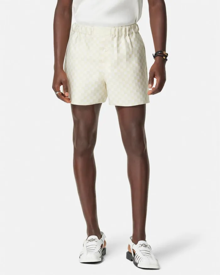 Versace Pants and Shorts Contrasto Duchesse Shorts Beige 8211 Men Versace Pants and Shorts Contrasto Duchesse Shorts Beige 8211 Men