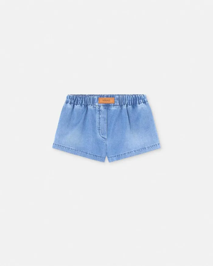 Versace Pants and Shorts Denim Boxer Shorts Blue 8211 Women