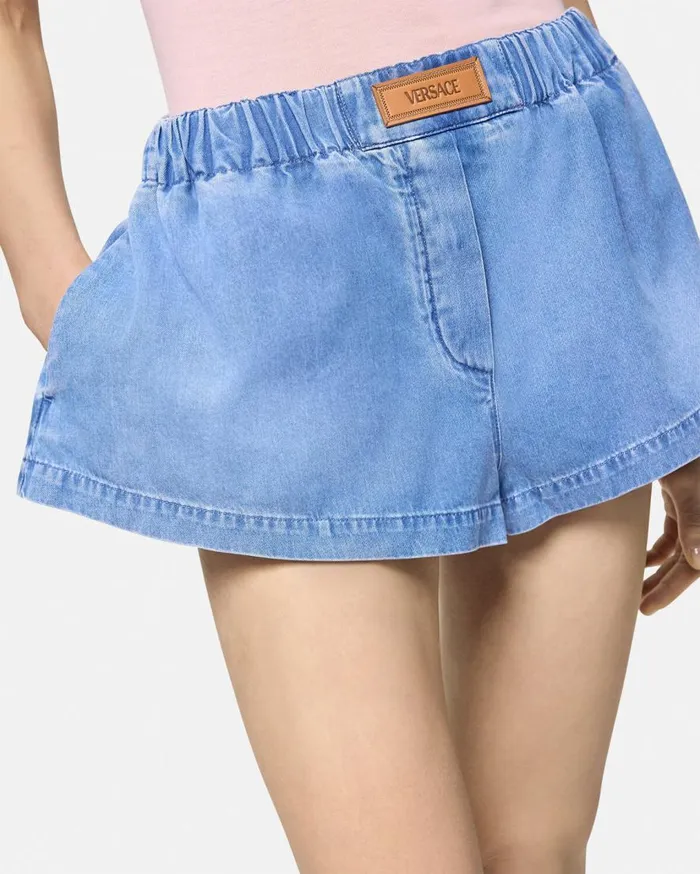 Versace Pants and Shorts Denim Boxer Shorts Blue 8211 Women Versace Pants and Shorts Denim Boxer Shorts Blue 8211 Women