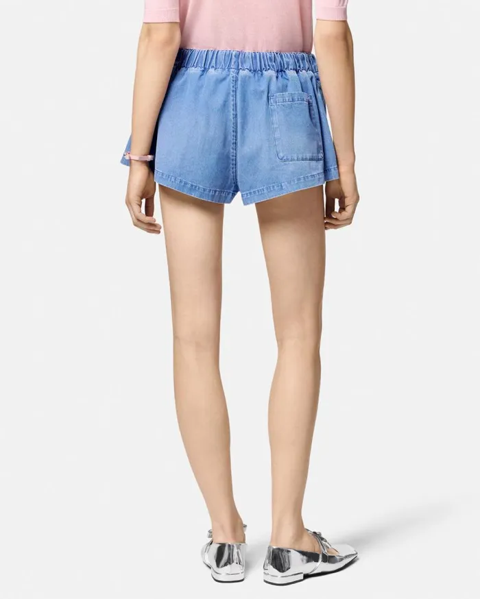 Versace Pants and Shorts Denim Boxer Shorts Blue 8211 Women Versace Pants and Shorts Denim Boxer Shorts Blue 8211 Women