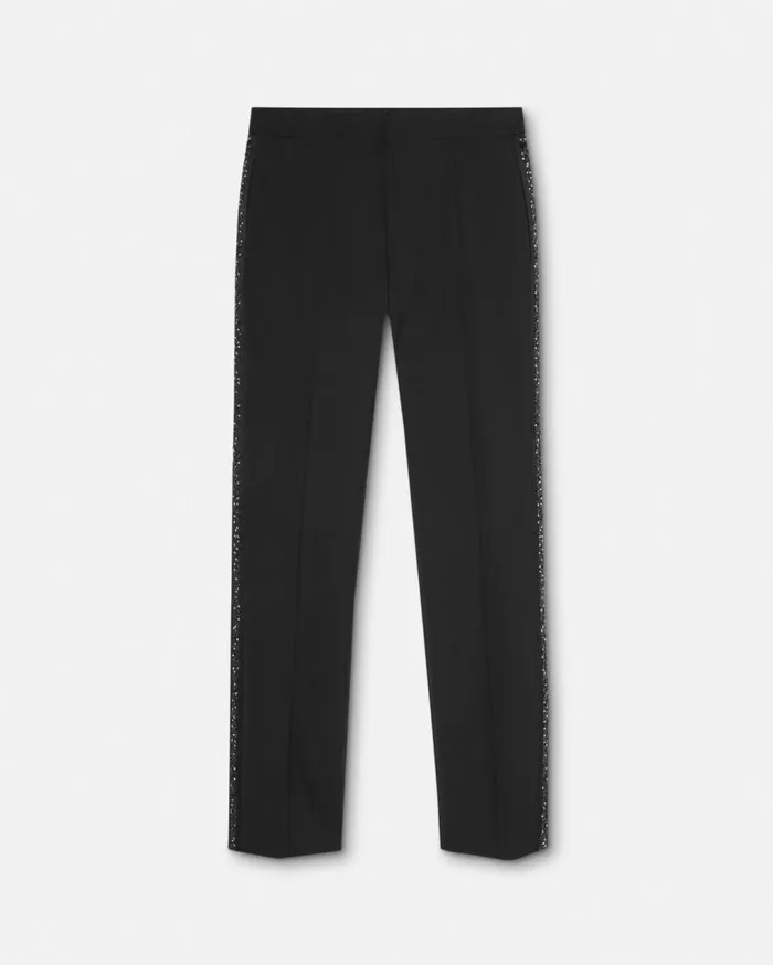 Versace Pants and Shorts Embellished Formal Pants Black 8211 Men