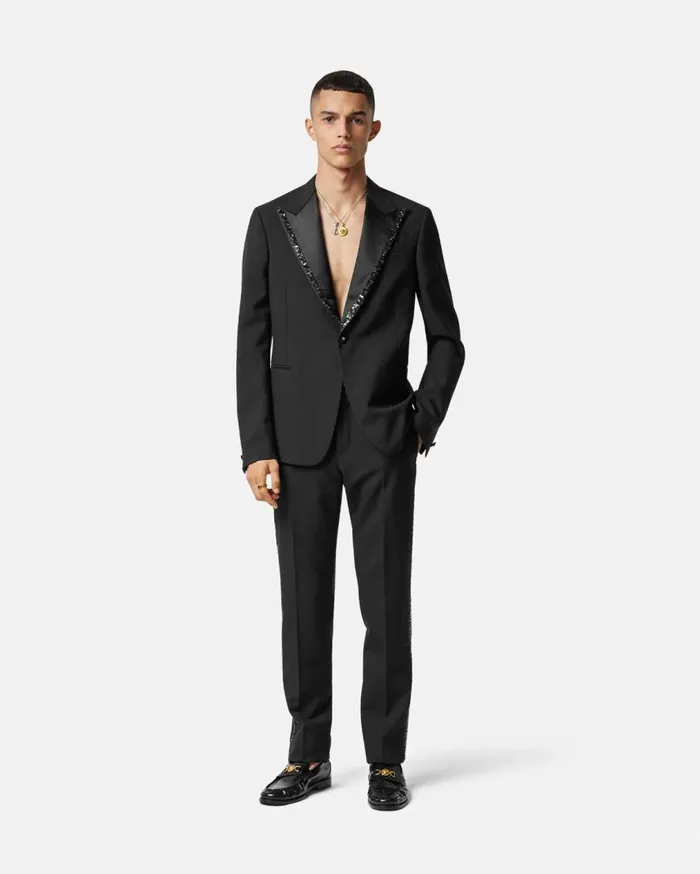 Versace Pants and Shorts Embellished Formal Pants Black 8211 Men