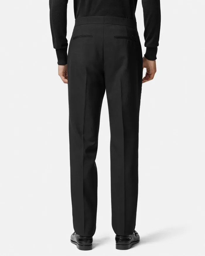 Versace Pants and Shorts Embellished Formal Pants Black 8211 Men