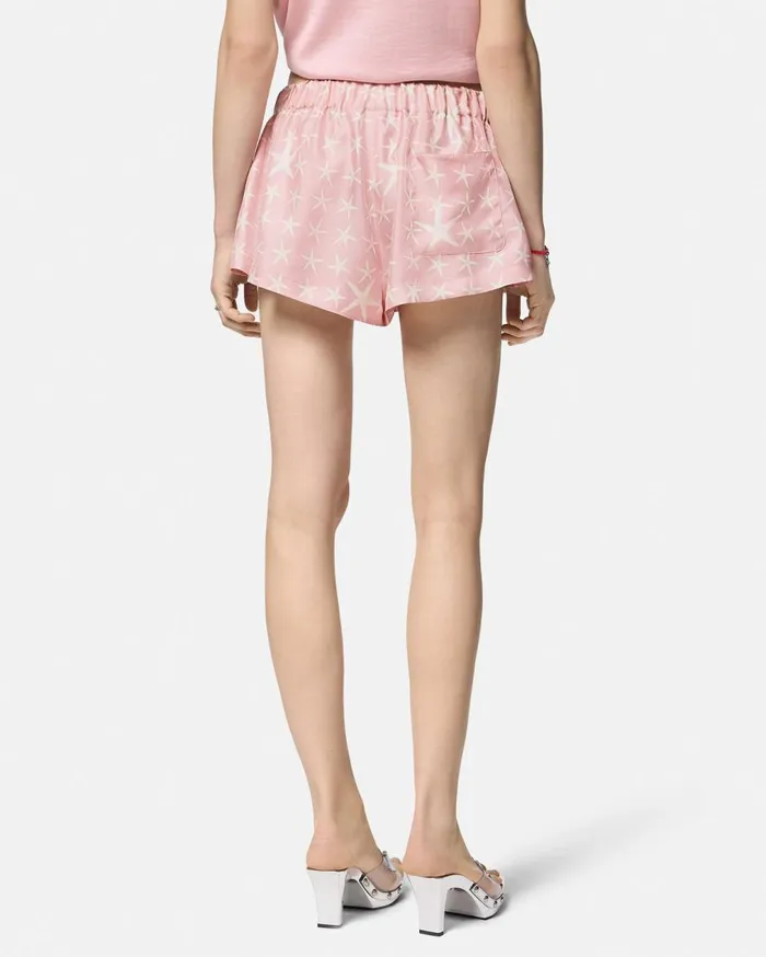 Versace Pants and Shorts Stella Marina Silk Boxer Shorts White 8211 Women Versace Pants and Shorts Stella Marina Silk Boxer Shorts White 8211 Women