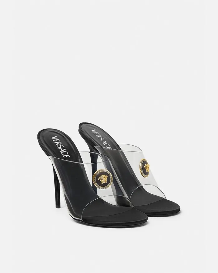 Versace Sandals Alia Transparent Mules 110 Mm Black 8211 Women Versace Sandals Alia Transparent Mules 110 Mm Black 8211 Women