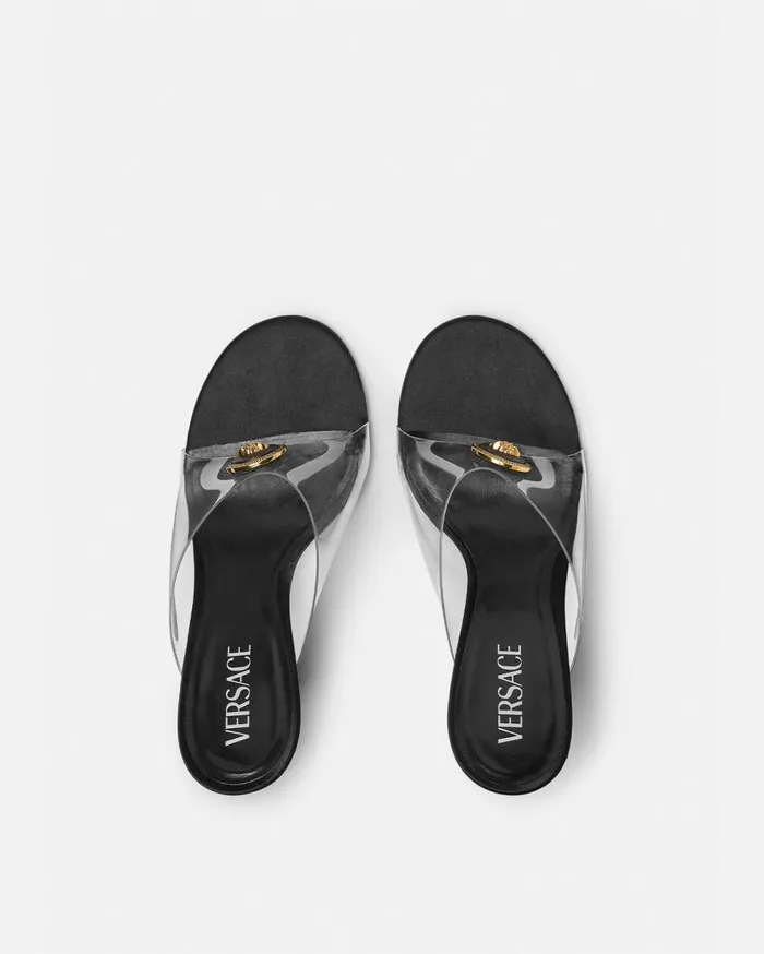 Versace Sandals Alia Transparent Mules 110 Mm Black 8211 Women Versace Sandals Alia Transparent Mules 110 Mm Black 8211 Women