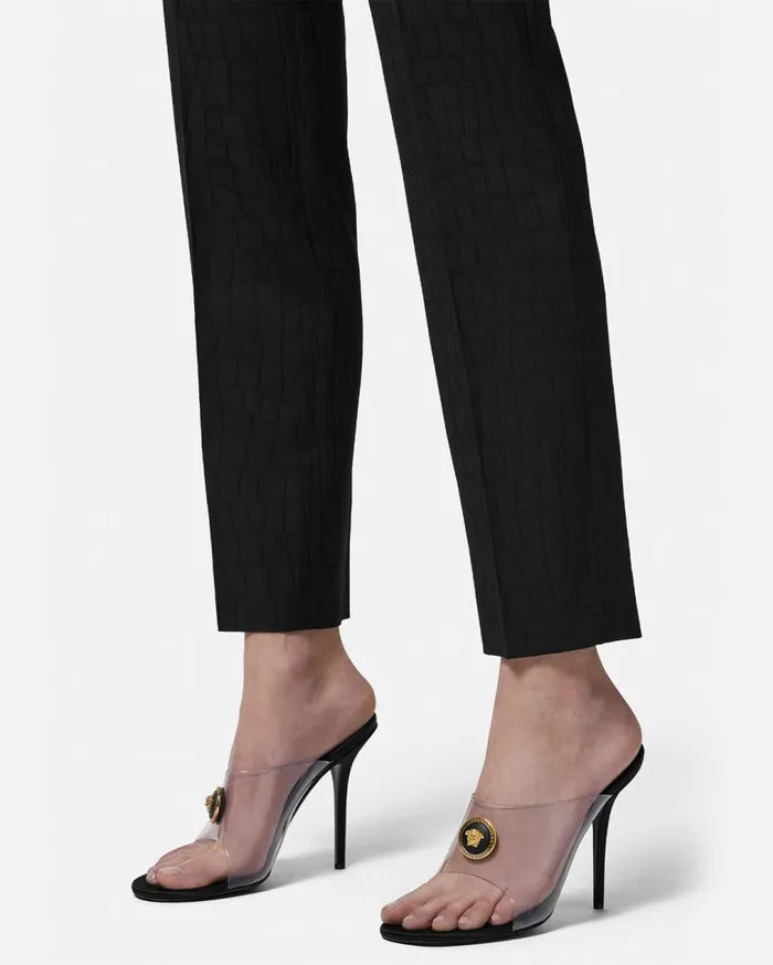 Versace Sandals Alia Transparent Mules 110 Mm Black 8211 Women Versace Sandals Alia Transparent Mules 110 Mm Black 8211 Women