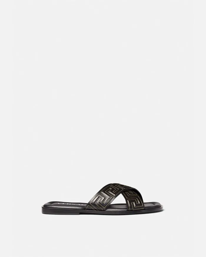 Versace Sandals and Slides Greca Sandals Black 8211 Men