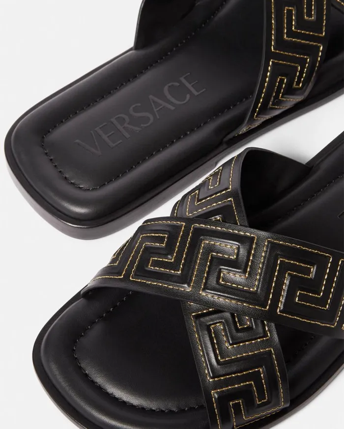 Versace Sandals and Slides Greca Sandals Black 8211 Men Versace Sandals and Slides Greca Sandals Black 8211 Men