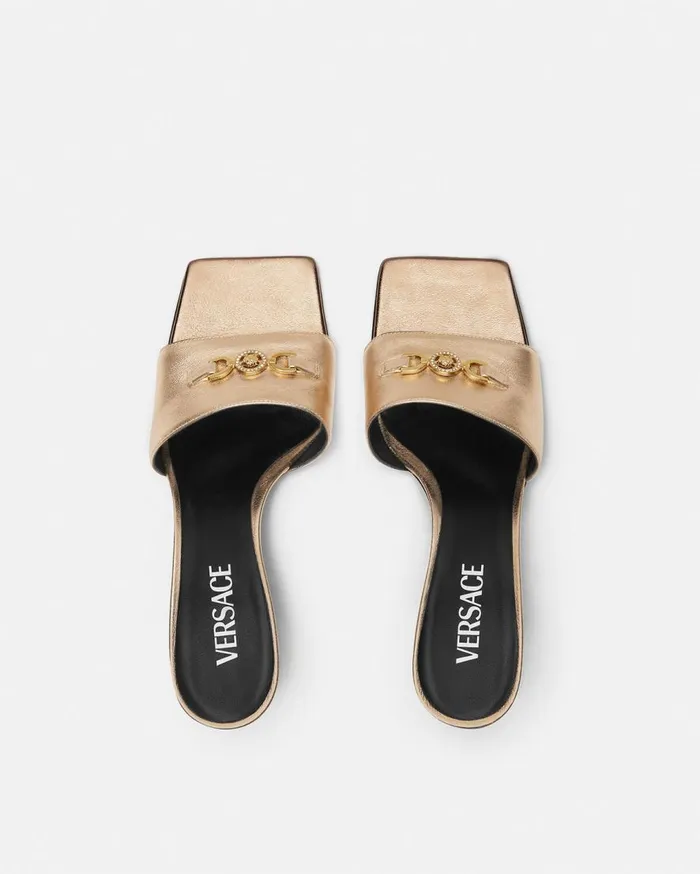 Versace Sandals Medusa 03995 Metallic Mules 55 Mm Gold 8211 Women Versace Sandals Medusa 03995 Metallic Mules 55 Mm Gold 8211 Women