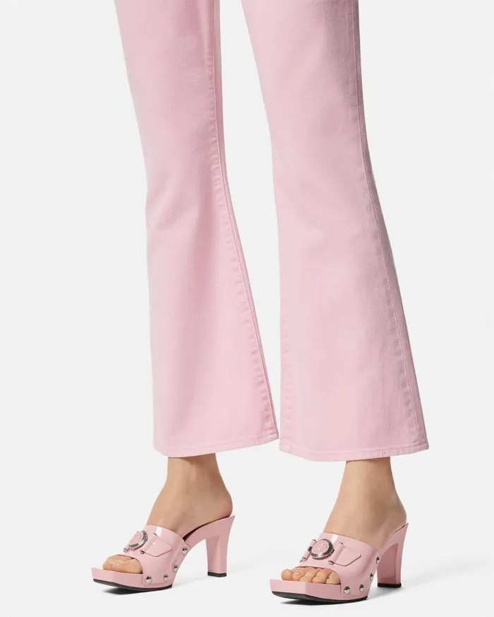 Versace Sandals Medusa Buckle Patent Clogs 60 Mm Light Pink 8211 Women Versace Sandals Medusa Buckle Patent Clogs 60 Mm Light Pink 8211 Women