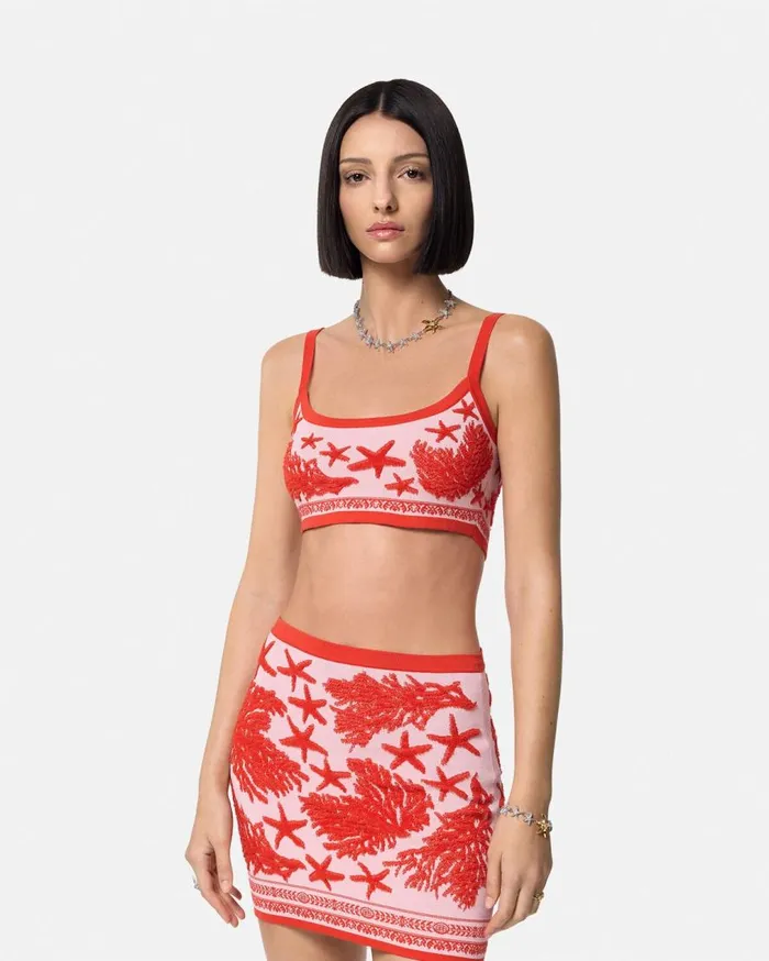 Versace Shirts and Tops Barocco Sea Knit Crop Top Light Pink 8211 Women Versace Shirts and Tops Barocco Sea Knit Crop Top Light Pink 8211 Women