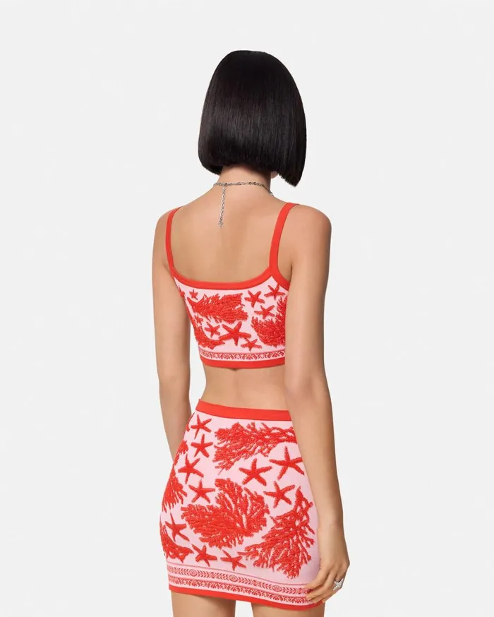 Versace Shirts and Tops Barocco Sea Knit Crop Top Light Pink 8211 Women Versace Shirts and Tops Barocco Sea Knit Crop Top Light Pink 8211 Women