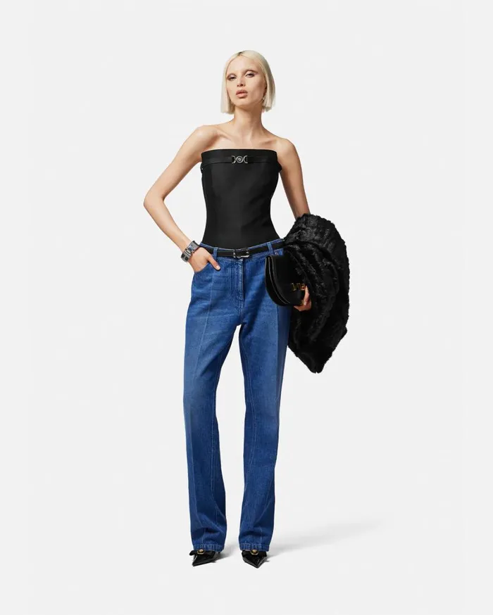 Versace Shirts and Tops Medusa 03995 Bustier Top Black 8211 Women Versace Shirts and Tops Medusa 03995 Bustier Top Black 8211 Women