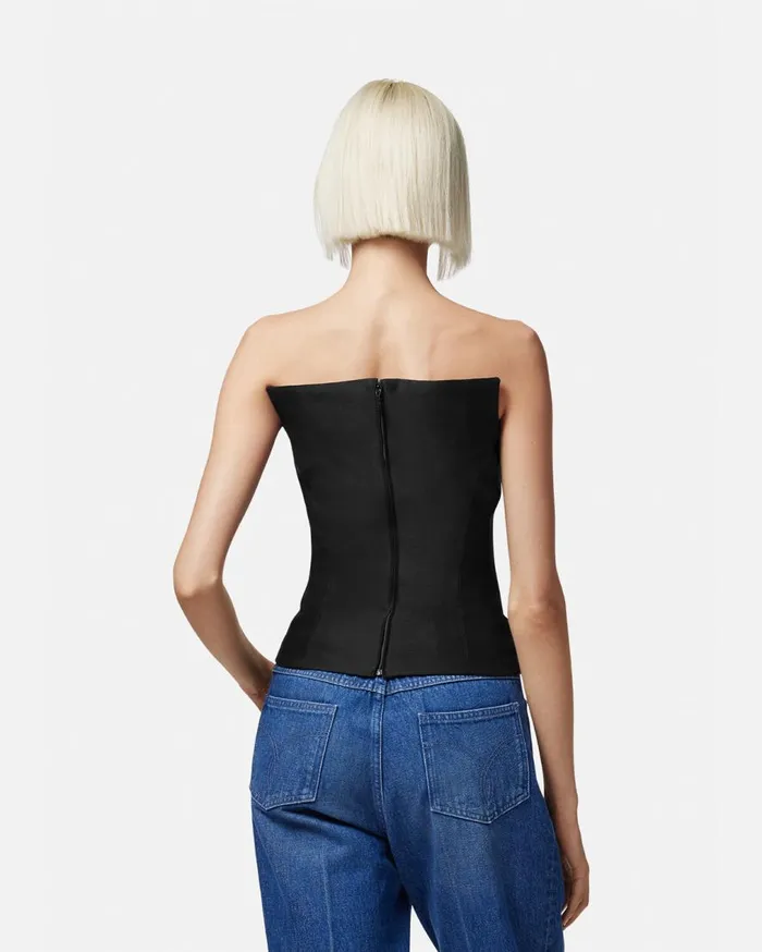 Versace Shirts and Tops Medusa 03995 Bustier Top Black 8211 Women Versace Shirts and Tops Medusa 03995 Bustier Top Black 8211 Women