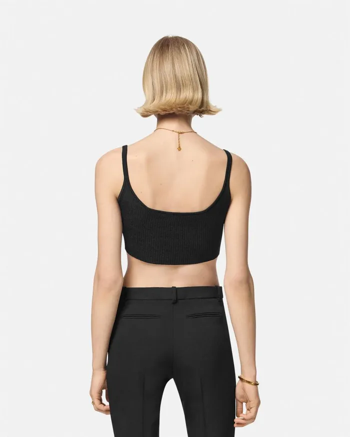 Versace Shirts and Tops Medusa 03995 Knit Crop Top Black 8211 Women Versace Shirts and Tops Medusa 03995 Knit Crop Top Black 8211 Women