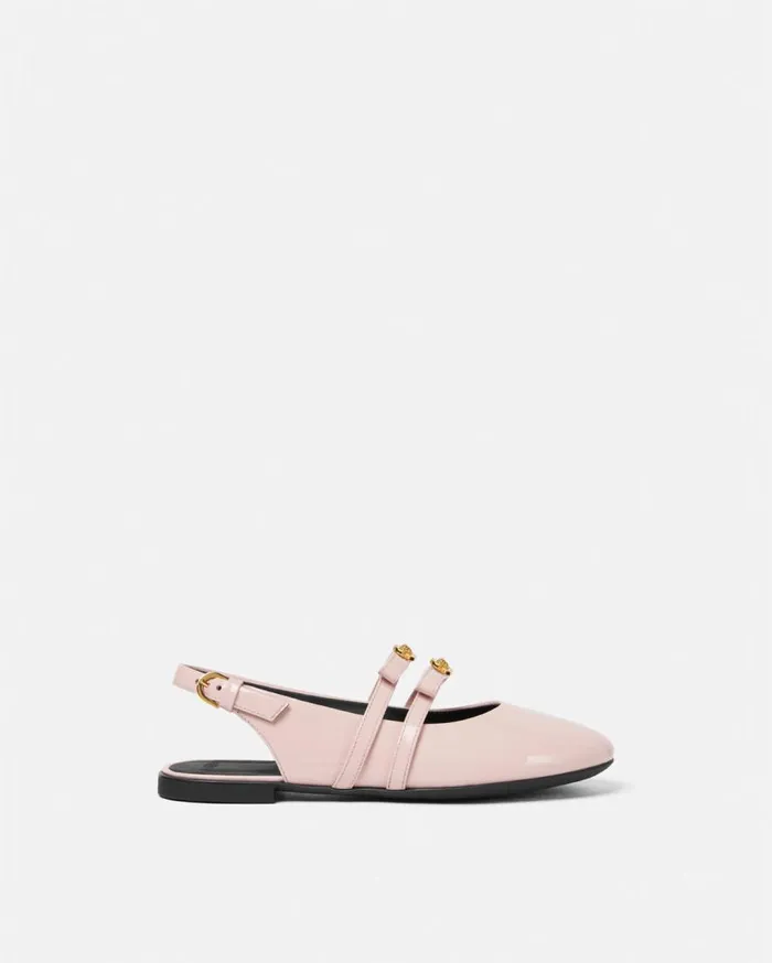 Versace Shoes Gianni Ribbon Kids Slingback Ballerinas Light Pink 8211 Children