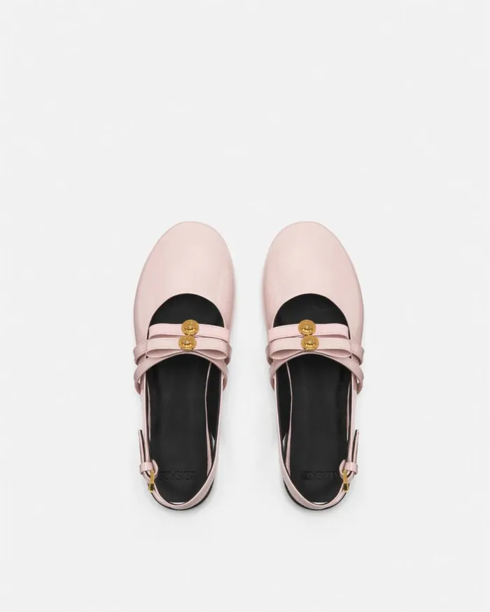 Versace Shoes Gianni Ribbon Kids Slingback Ballerinas Light Pink 8211 Children Versace Shoes Gianni Ribbon Kids Slingback Ballerinas Light Pink 8211 Children