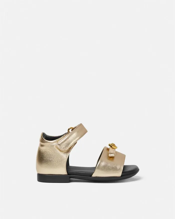 Versace Shoes Gianni Ribbon Metallic Baby Sandals Gold 8211 Children