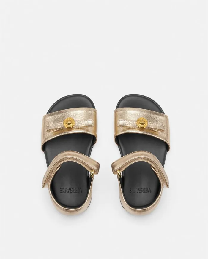 Versace Shoes Gianni Ribbon Metallic Baby Sandals Gold 8211 Children Versace Shoes Gianni Ribbon Metallic Baby Sandals Gold 8211 Children